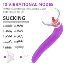 Load image into Gallery viewer, Female Clitoral Sucking Tongue Vibrator