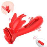 3 In 1 Rose Butterfly Flapping Vibrator G-spot Clitoral Stimulator