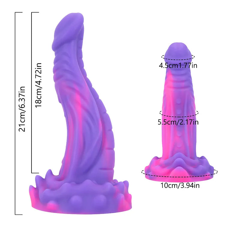 Dragon Animal Shape Mixed With Color Liquid Silicone Male And Female Couples Sm Lesbian Adult Sex Products