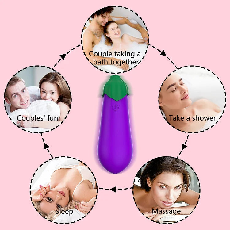 Wireless Eggplant Bullet Vibrator Love Eggs with 10 Vibration Modes