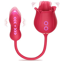 Load image into Gallery viewer, Rose Toy Vibrator Female Telescopic Egg Jumping  Tongue Licker Sex Toys