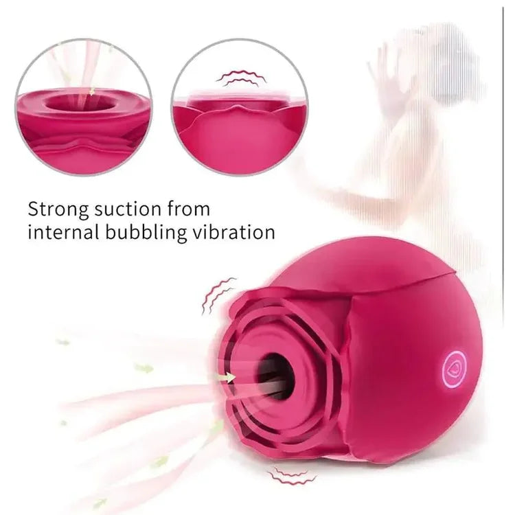 Rose Sucking Vibrator Sex Toys For Women Blue