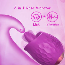 Load image into Gallery viewer, Rose Toy Vibrator For Wome Clitoral Tongue Licking Vibrator