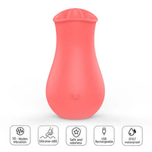 Load image into Gallery viewer, Rose Vibrator With Tongue