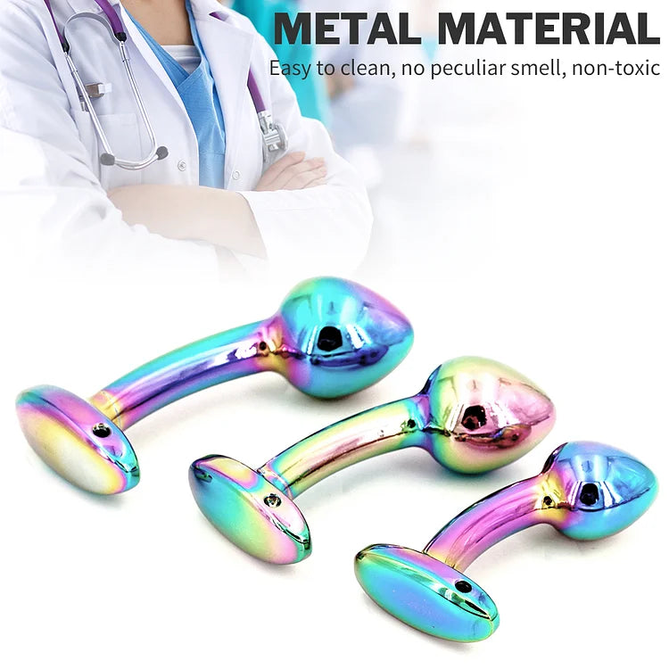 Colorful Anal Plug Metal Butt Plug Stainless Steel Anal Plug