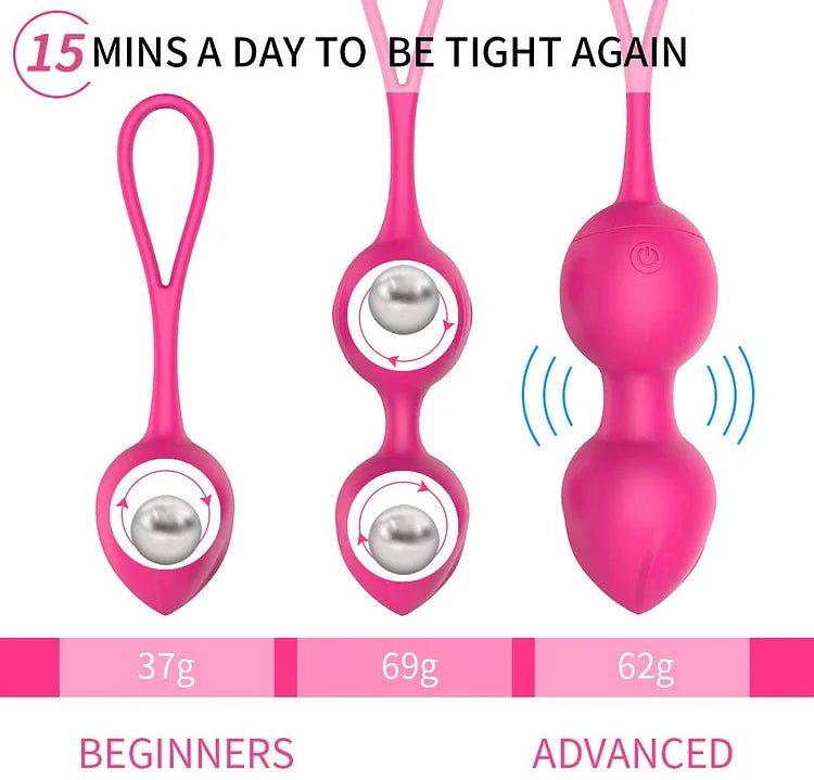 3-Piece Set Effective  Exercise Ball for Pelvic Floor and Bladder Training Remote Control Balls