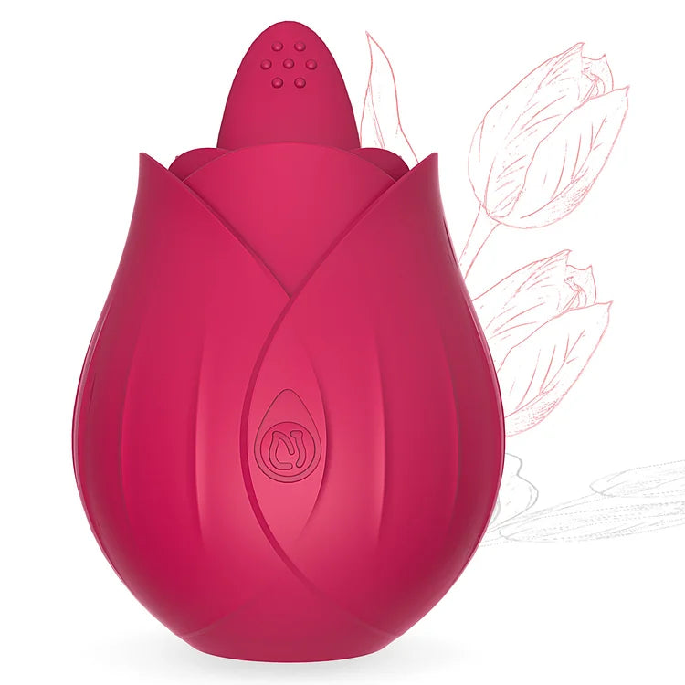 Rose Clitoral Vibrator With A Tongue For Women