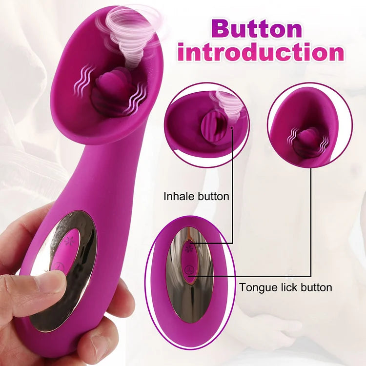 Milu Sucking Tongue, Licking Vibrating Stick, Female Sucking Vibrating Stick, Going Out, Remote Control, Adult Sex Products, Strong Shock