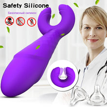 Load image into Gallery viewer, G-spot Rabbit Waterproof Rechargeable Dildo