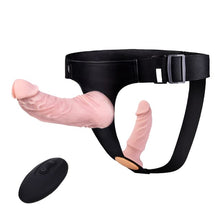 Load image into Gallery viewer, Double Dildos - Silicone Removable Control Vibrating Strap-on