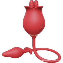 Load image into Gallery viewer, Romeo Double-pistil Tongue-licking Rose Toy With Vibrating Anal Plug