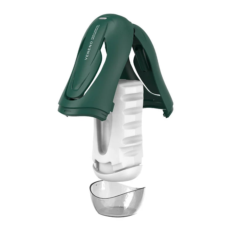 Dark-Green 10 Vibrating Manual sucking Heating Masturbation Cup