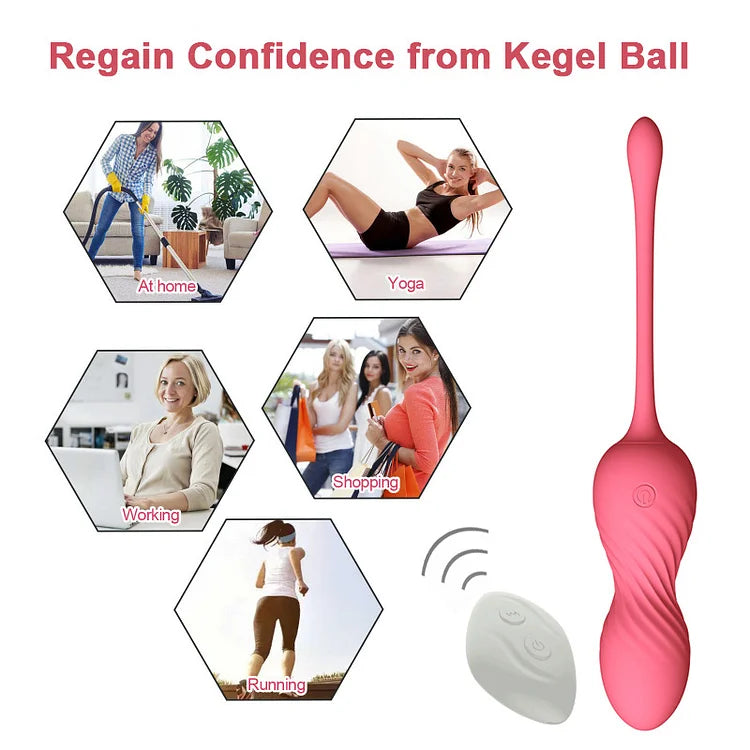 Women's Wireless Egg Skipping Masturbator Vaginal Dumbbell Stimulation Vaginal Vibrator