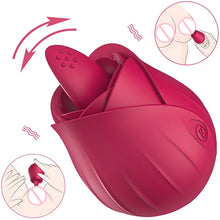 Load image into Gallery viewer, Rose Clitoral Vibrator With A Tongue For Women