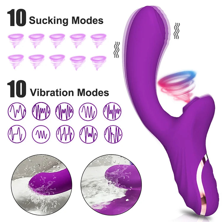 Rabbit Vibrator 10 Modes Clitoral Sucking Vibrator